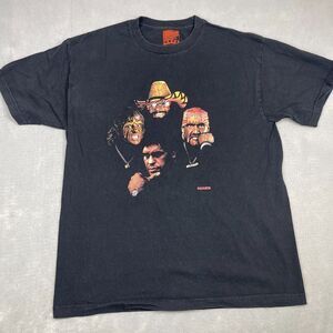 WWF Super Stars Graphic T-Shirt Mens Large Black Death Row Portriat Forest Lab